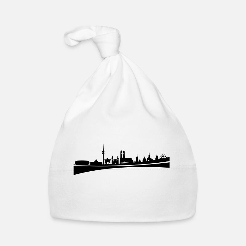 Skyline - München - Baby Bio-Mütze - Weiß