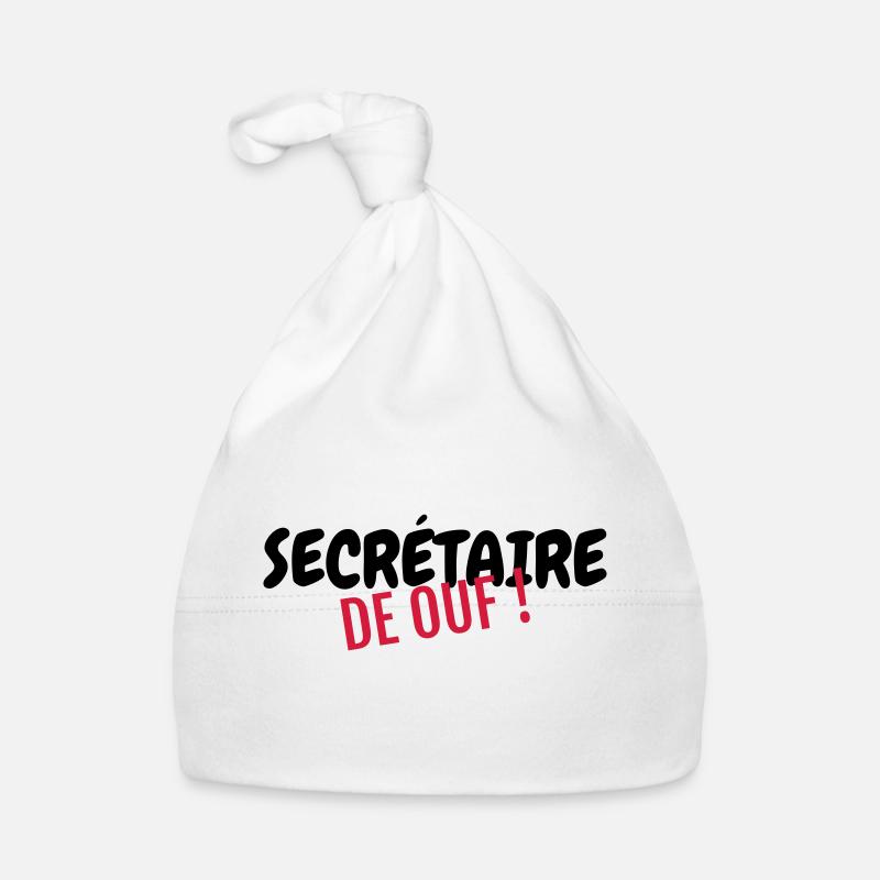 secrétaire / secrétariat / assistante / manager - Bonnet bio Bébé - blanc