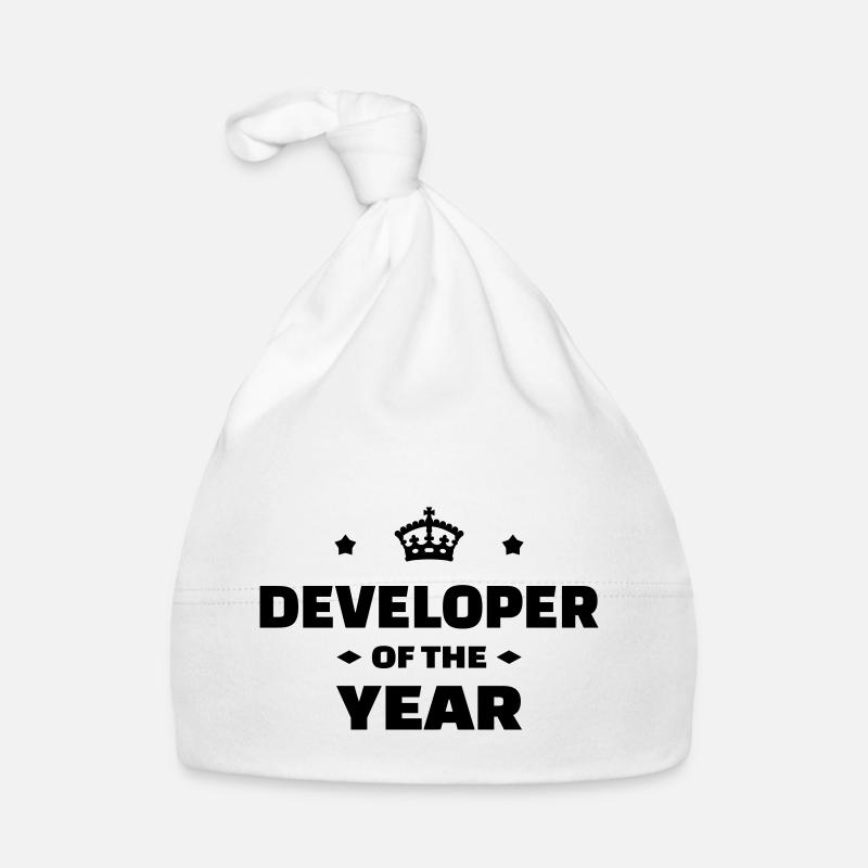 développeur / informatique / informaticien / - Bonnet bio Bébé - blanc
