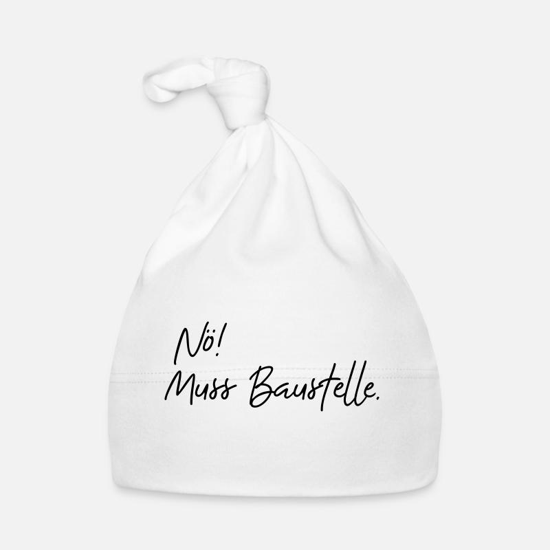 nö muss baustelle Baby Bio-Mütze
