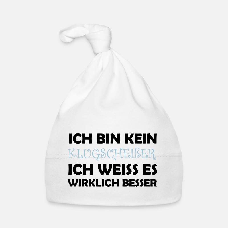 bin_kein_klugscheisser_02 Baby Bio-Mütze