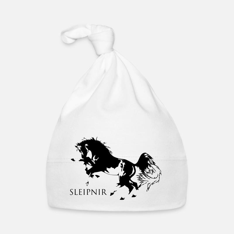 Odin's Pferd Sleipnir - Baby Bio-Mütze - Weiß