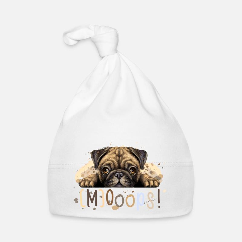 Pug (Ooops! Edition) Bonnet bio Bébé