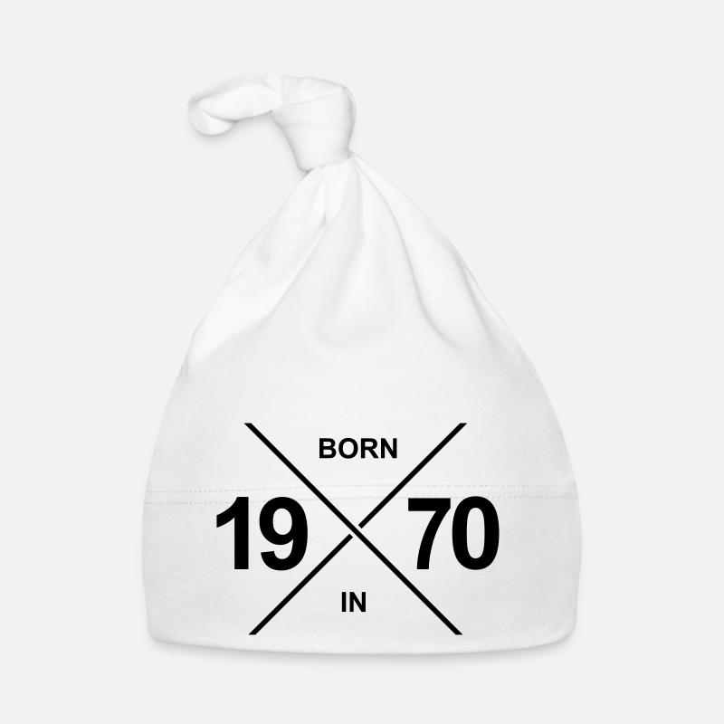 Né en 1970 - Bonnet bio Bébé - blanc