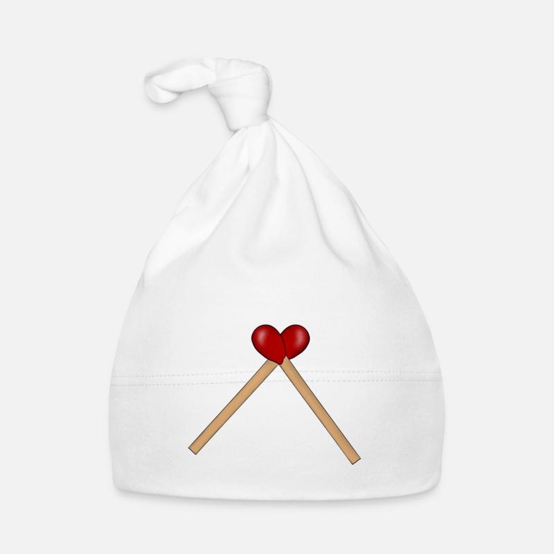 Fiammiferi cuore Cappellino ecologico per neonato