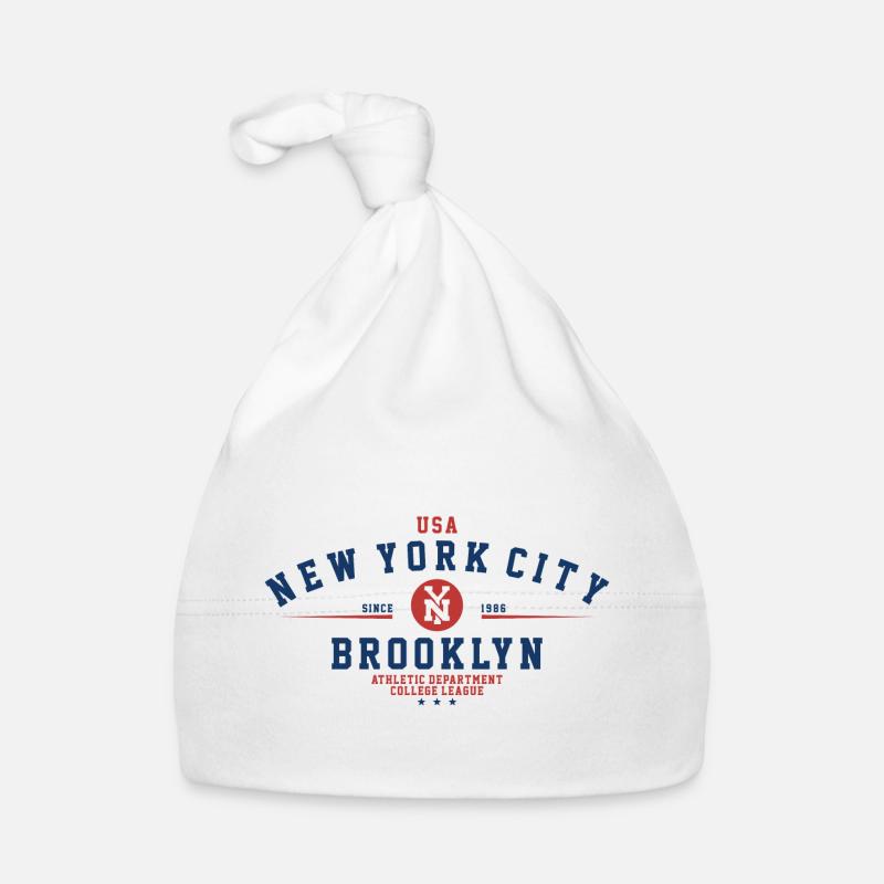 Brooklyn New York - Bonnet bio Bébé - blanc
