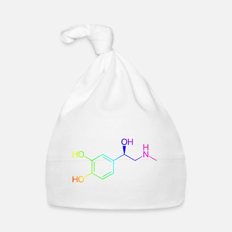 Molécule d'adrénaline - couleurs arc-en-ciel Bonnet bio Bébé
