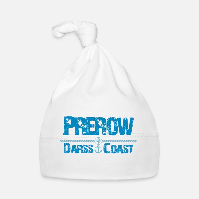 Ostseebad Prerow Darss - Organic Baby Cap - white