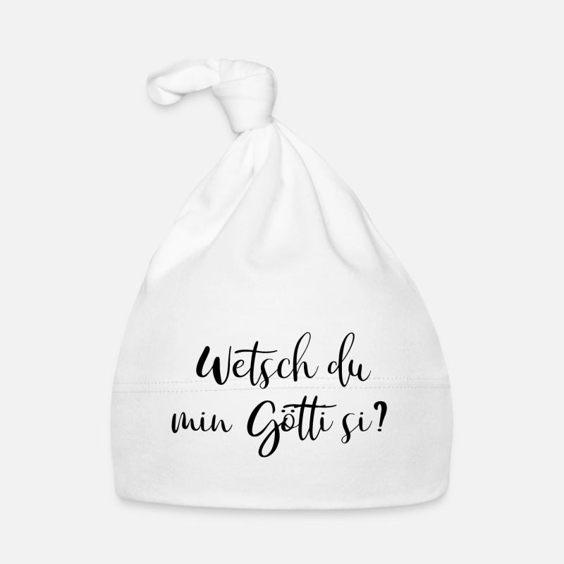 Wetsch du min Götti si? Baby Bio-Mütze
