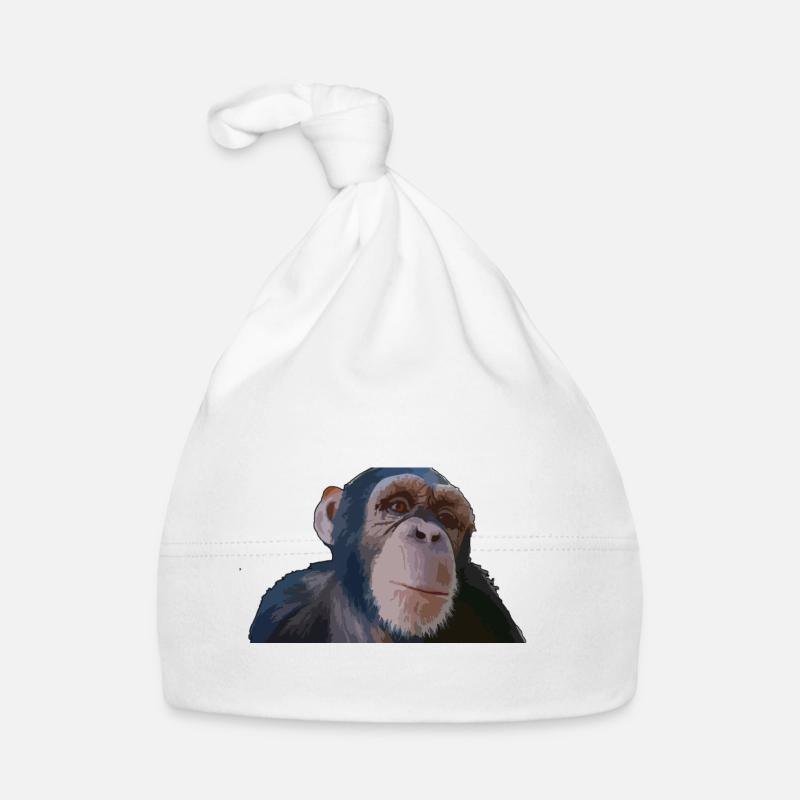 Cute monkey Organic Baby Cap