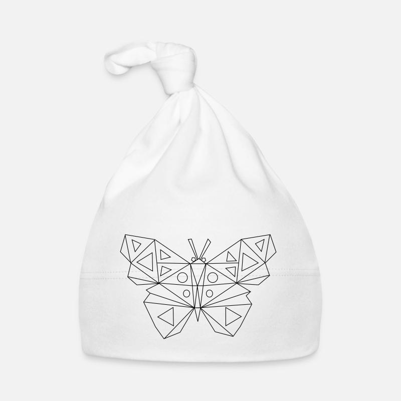 Low Poly Art - Schmetterling Baby Bio-Mütze