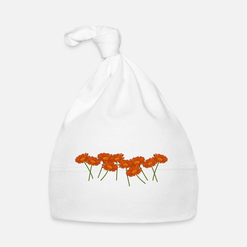 Calendula. Ringelblumen, Blumen Baby Bio-Mütze