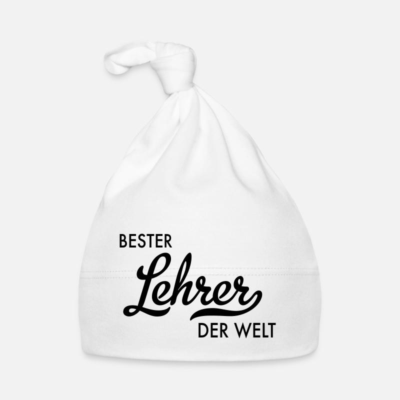 Bester Lehrer der Welt - Baby Bio-Mütze - Weiß
