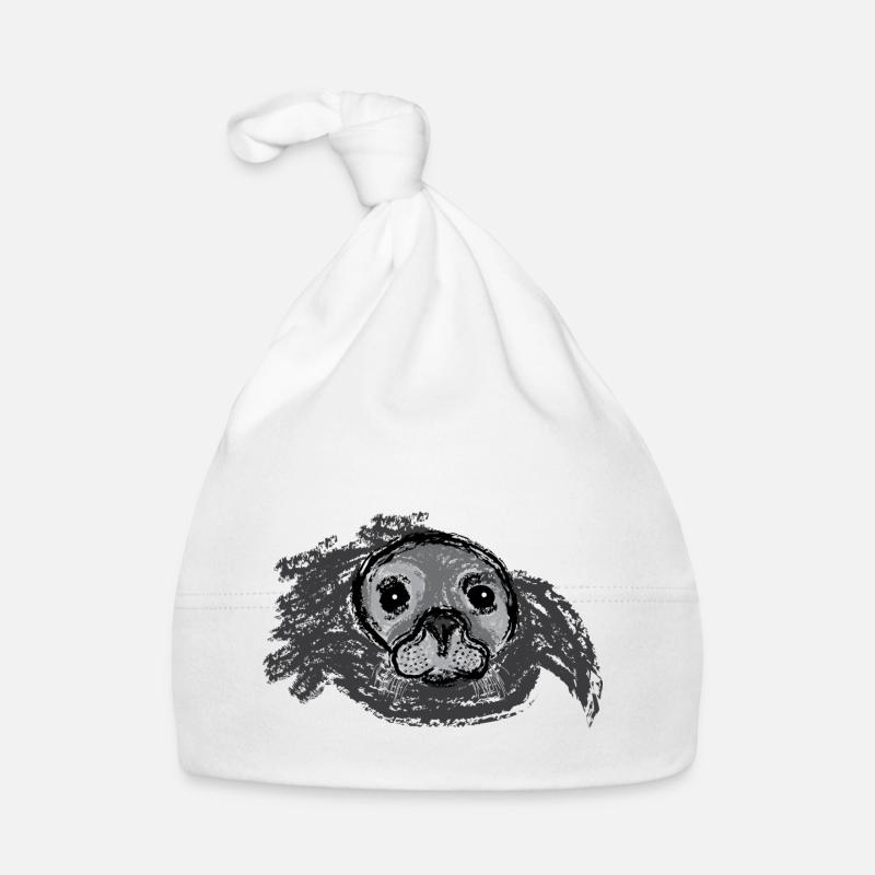 Auftauchende Robbe / Surfacing Seal - Design I Baby Bio-Mütze