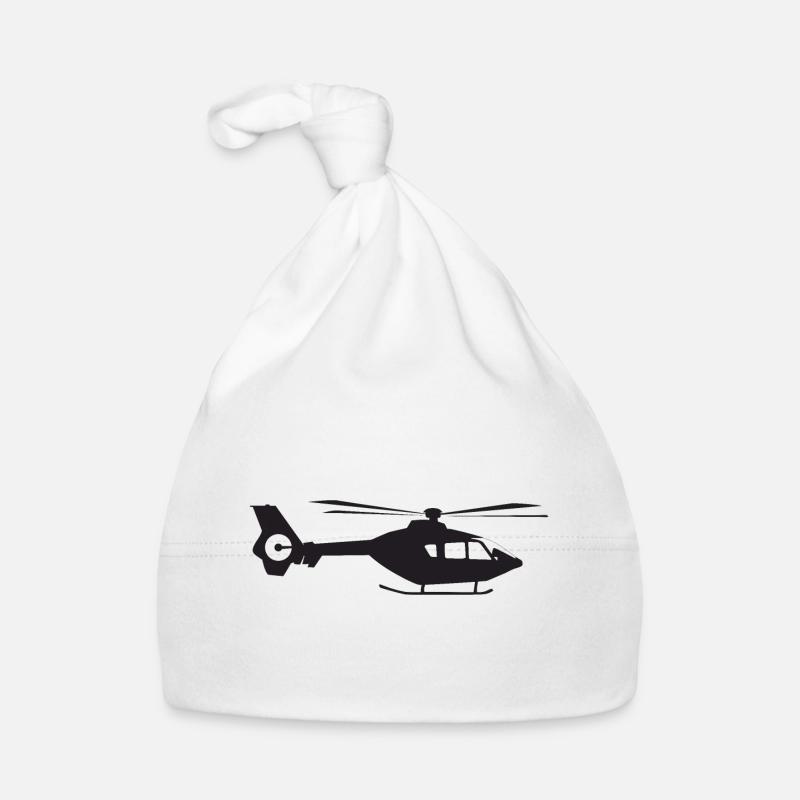 Hubschrauber Seitenansicht Baby Bio-Mütze