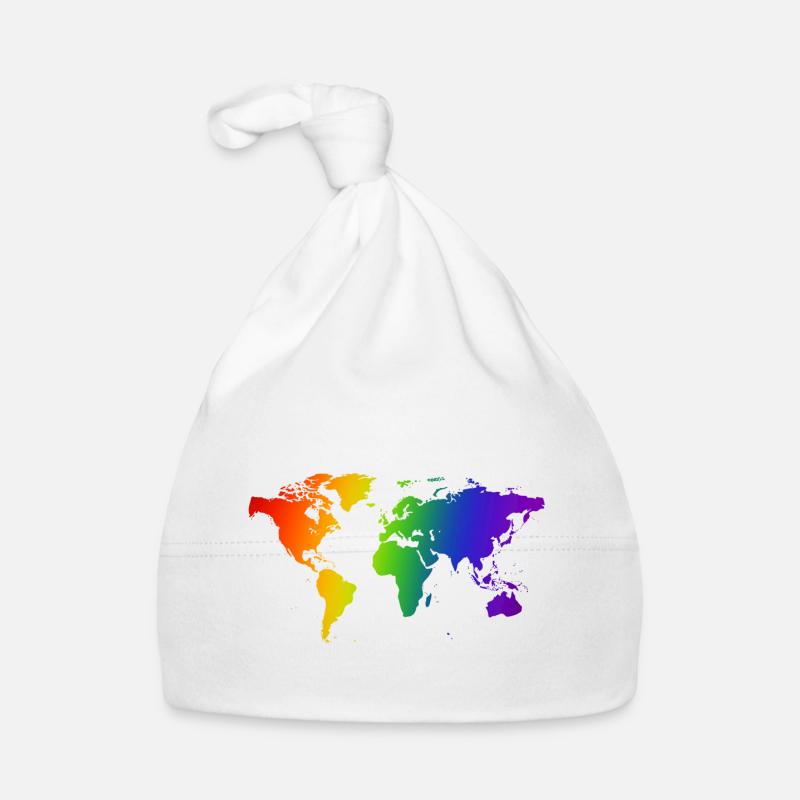 PRIDE WORLD MAP Organic Baby Cap