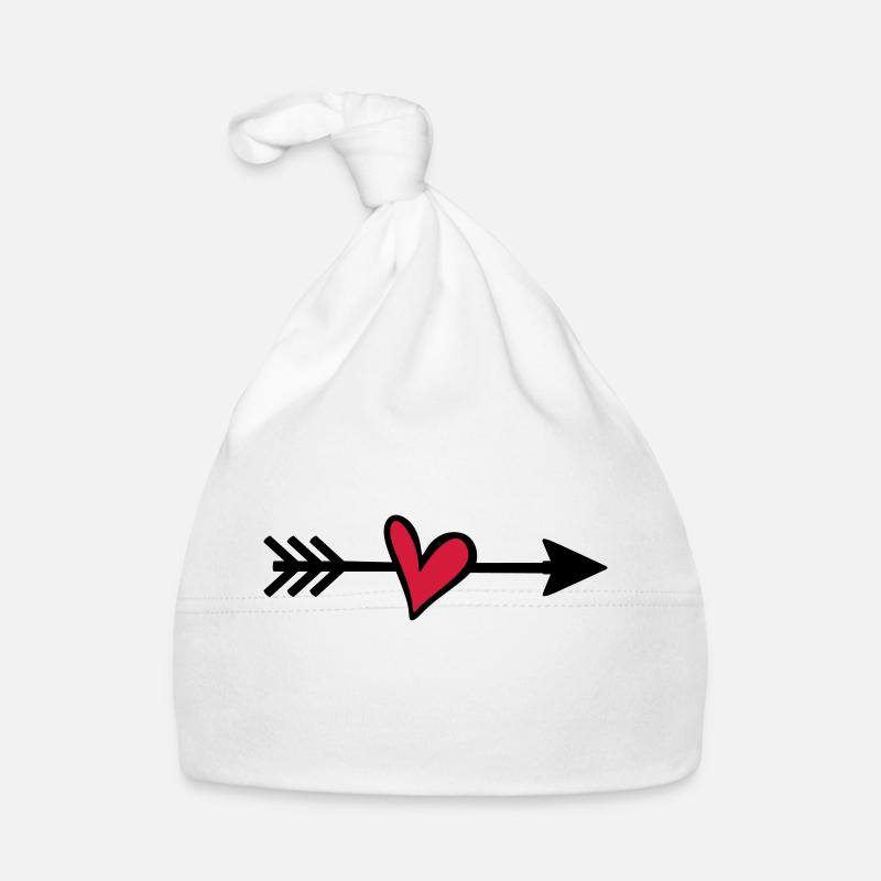 Amor Pfeil - Baby Bio-Mütze - Weiß