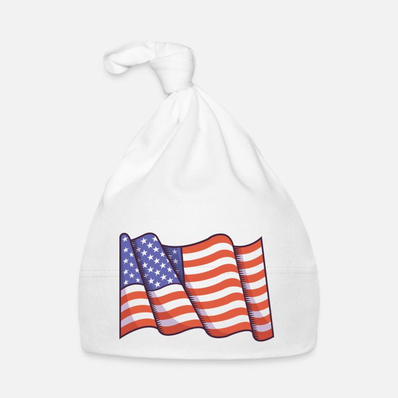 Drapeau américain Bonnet bio Bébé