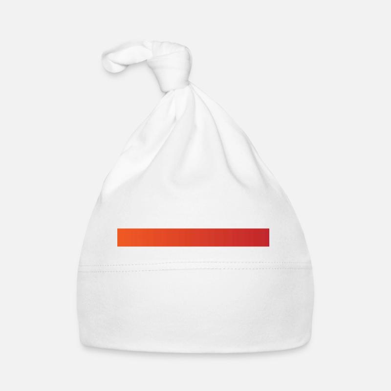Orange gradient bar stripes Organic Baby Cap