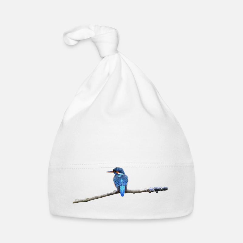 OISEAU MARTIN PÊCHEUR - Bonnet bio Bébé - blanc