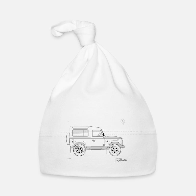 Conception automobile tout-terrain Landy - Bonnet bio Bébé - blanc