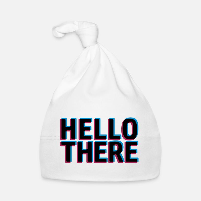 3D effect Hello Organic Baby Cap
