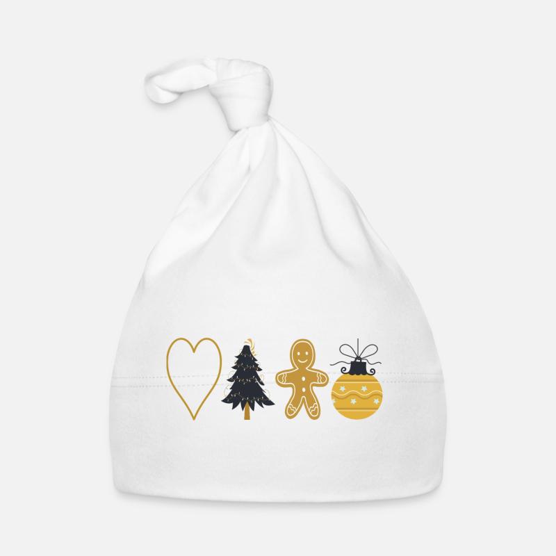 Noël - Bonnet bio Bébé - blanc