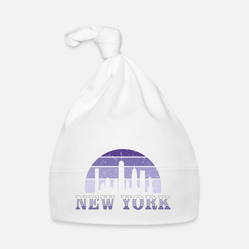 New York skyline Organic Baby Cap