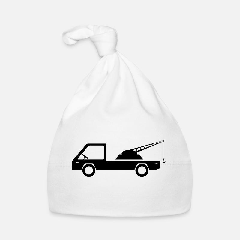 Graphique de dépanneuse - Bonnet bio Bébé - blanc