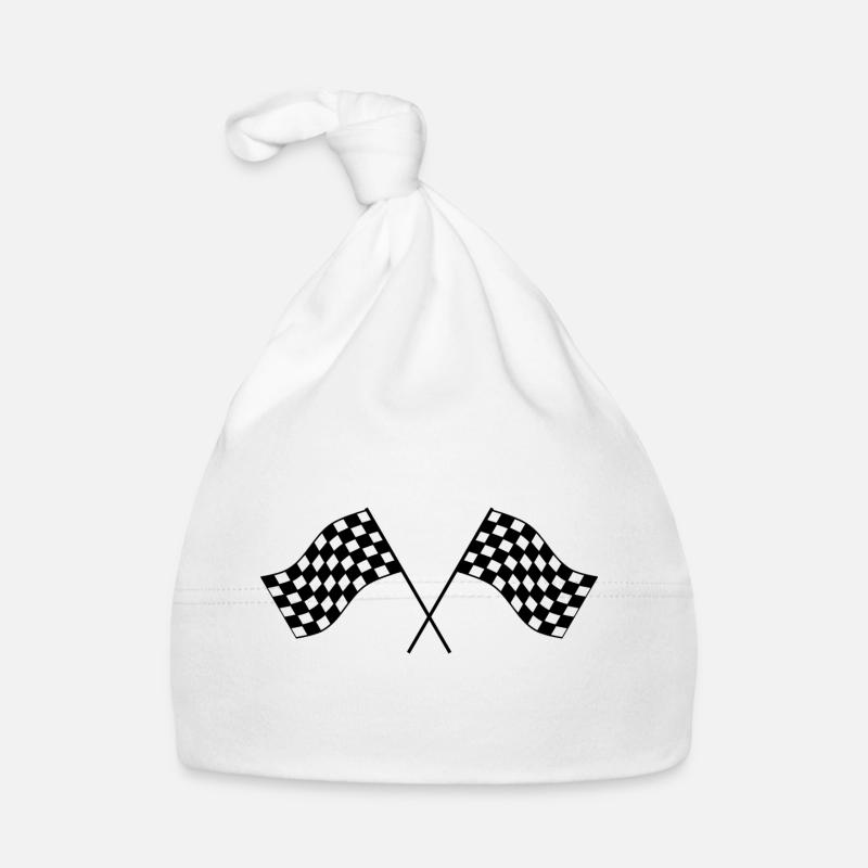Drapeaux de course Racing flaggs Bonnet bio Bébé