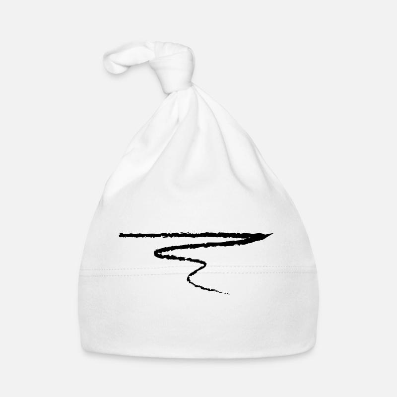 Stroke art brush stroke underline crack line Organic Baby Cap