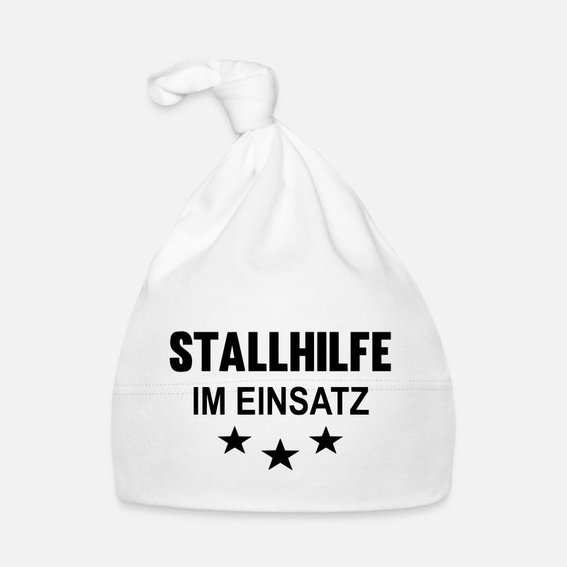 Stallhilfe im Einsatz Baby Bio-Mütze