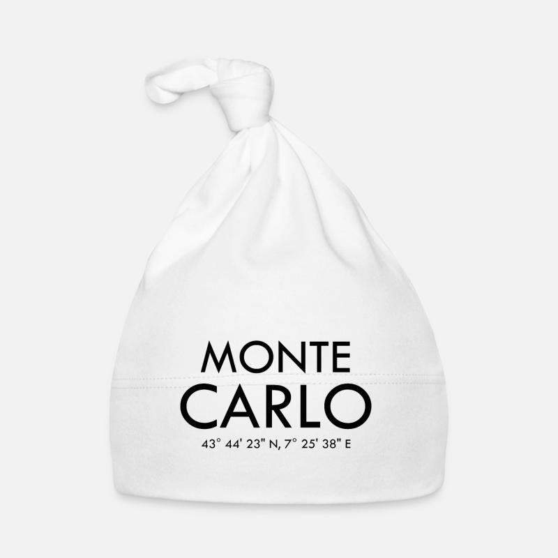 Monte Carlo Monaco Coordinates Latitude Longitude Baby Bio-Mütze