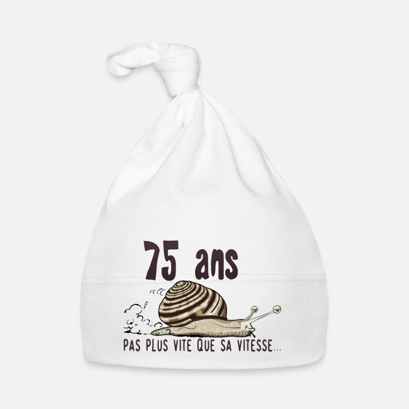 75 ans escargot anniversaire pas plus vite vitesse Bonnet bio Bébé