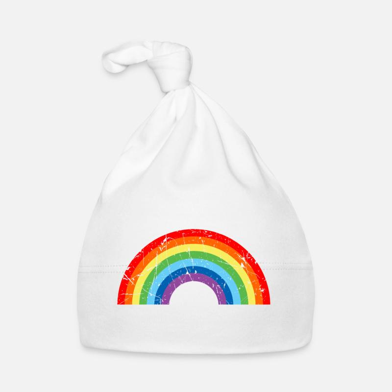 Rainbow - Baby Bio-Mütze - Weiß