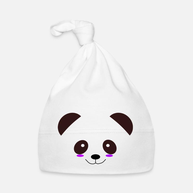 Panda süßes Panda-Gesicht, Pandabär Tshirt Baby Bio-Mütze