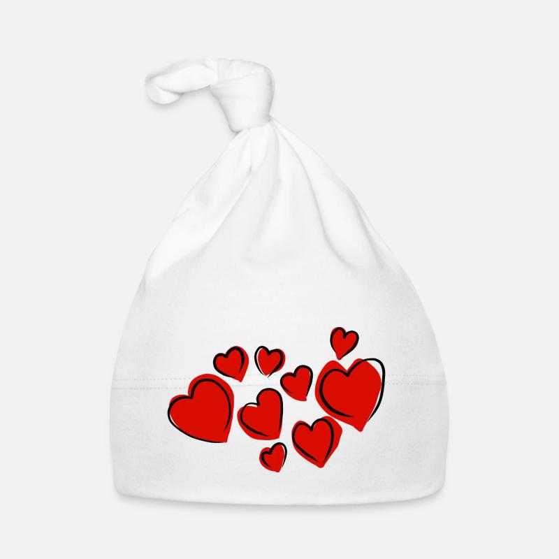 Coeur st valentin Bonnet bio Bébé