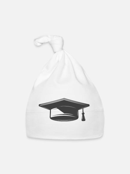 diplôme d'études secondaires - Bonnet bio Bébé - blanc - Devant