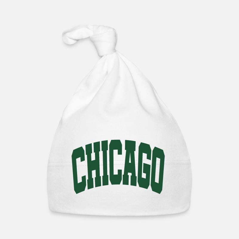 Chicago Inscription vert Bonnet bio Bébé