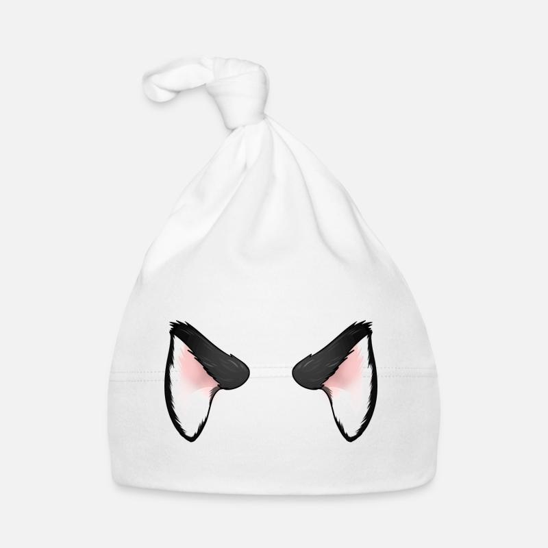 Oreilles de chat noir Bonnet bio Bébé