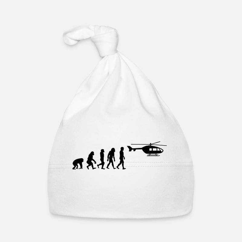 Helicopter Pilot Evolution Stone Age Organic Baby Cap
