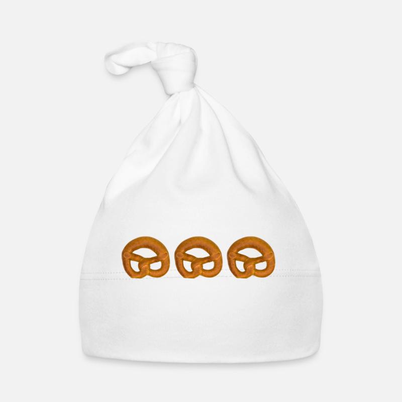 Pretzel. Pretzel. Kringlu. Galleta salada. Precel. Organic Baby Cap
