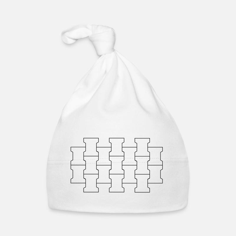 Pavés - trottoir - Bonnet bio Bébé - blanc