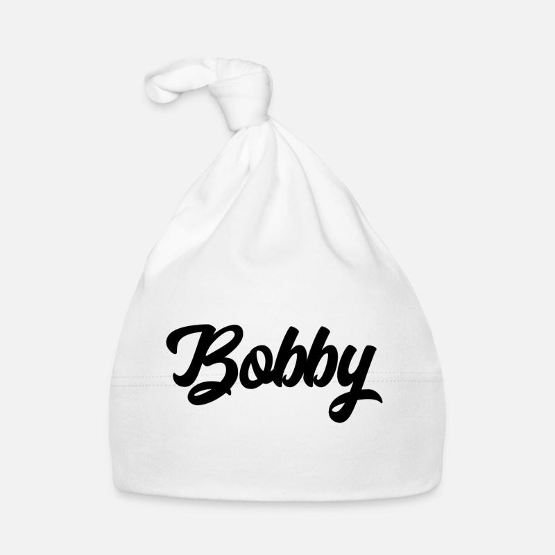 Bobby benutzerdefinierte Text Geburtstagsname Baby Bio-Mütze