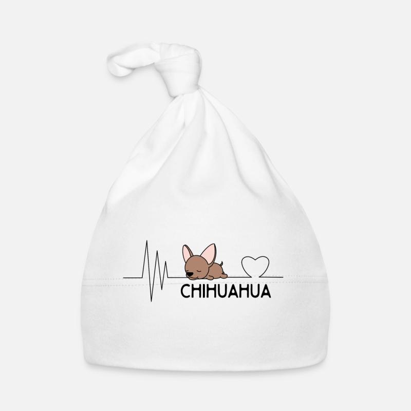 Chihuahua - Bonnet bio Bébé - blanc
