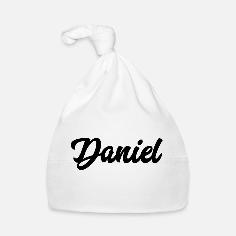 Daniel Custom Text Birthday Name Organic Baby Cap