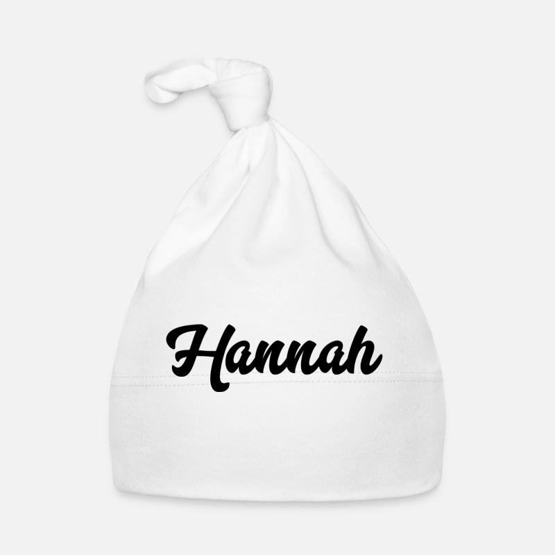 Hannah Custom Text Nom d’anniversaire Bonnet bio Bébé