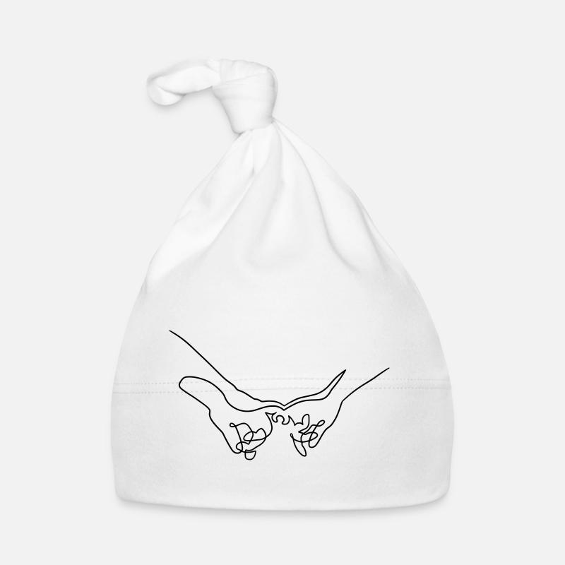 Tenir la main - Bonnet bio Bébé - blanc