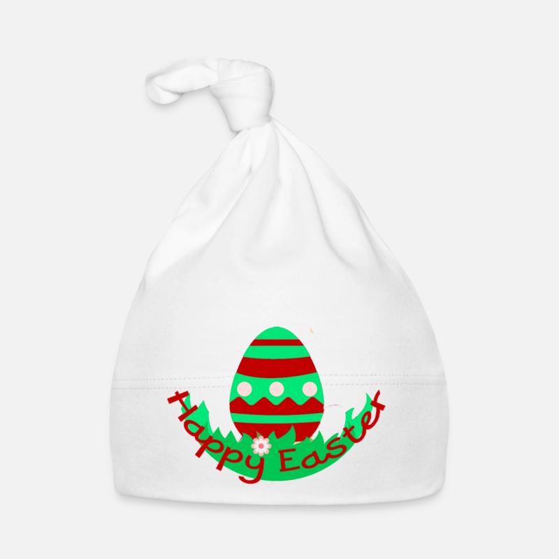 Pâques - Bonnet bio Bébé - blanc