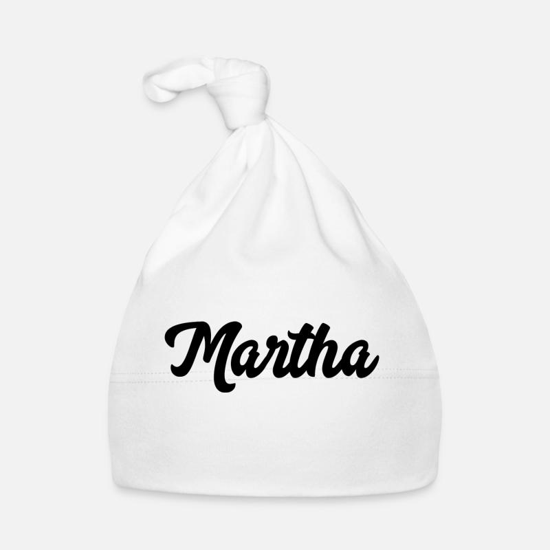 Martha Custom Text Birthday Name Organic Baby Cap